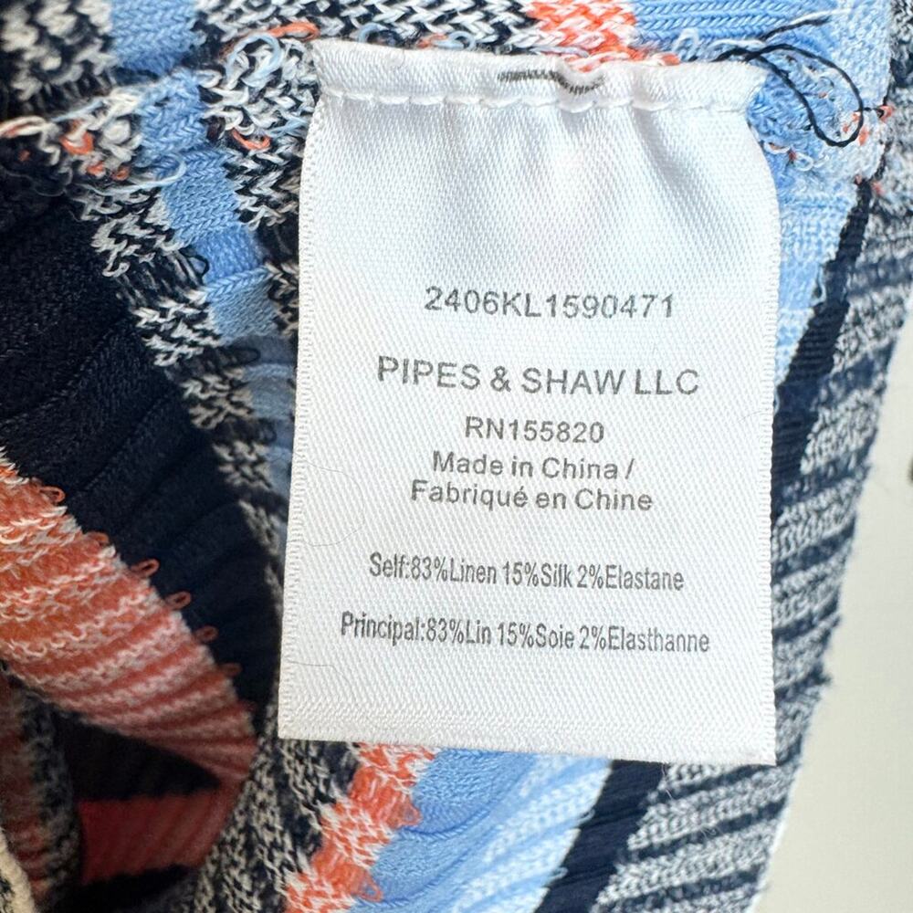 Veronica Beard Calliope Blue Stripe Cardigan Small NEW Short Sleeve V-neck Top - Picture 7 of 7